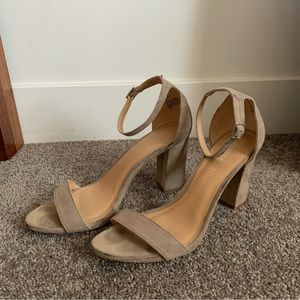 Madden Girl Minimal Taupe Block Heel